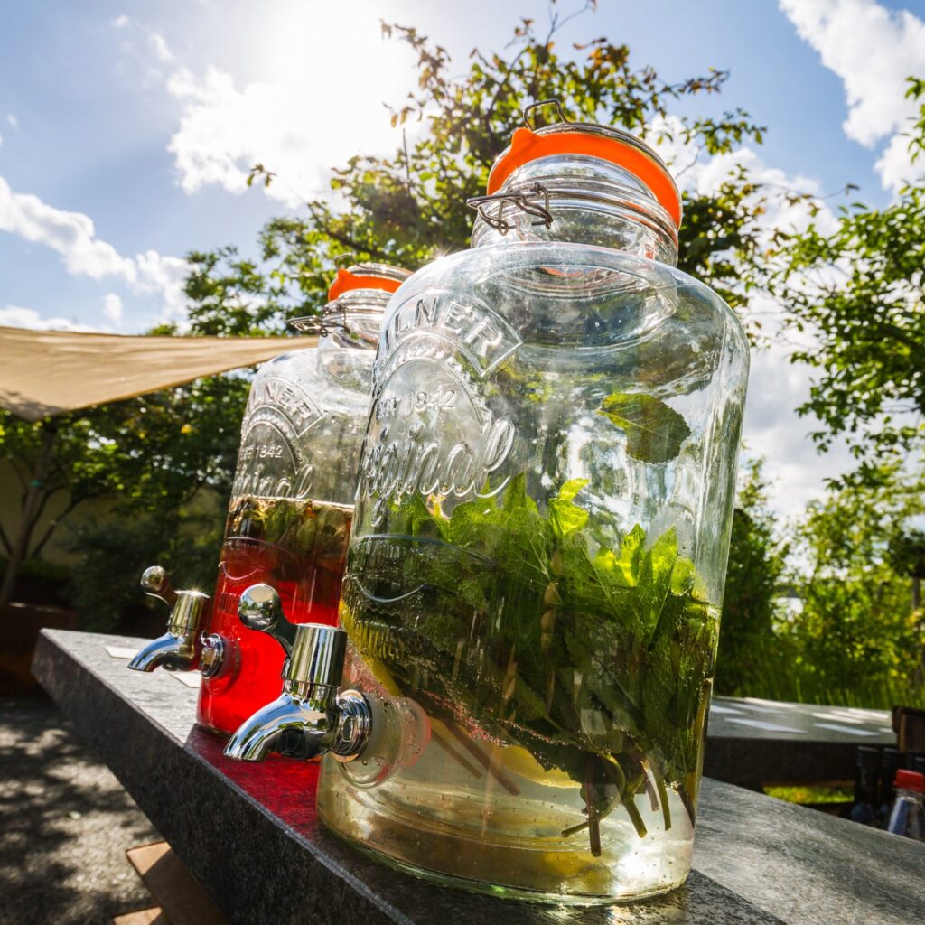 Home made lemonade buiten